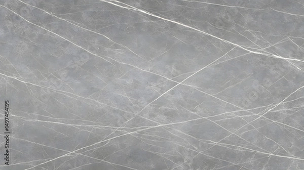 Fototapeta Smooth and shiny gray marble texture with fine white veining, ultra-realistic stone surface ideal for modern architecture, luxury interiors, and elegant decorative applications.
