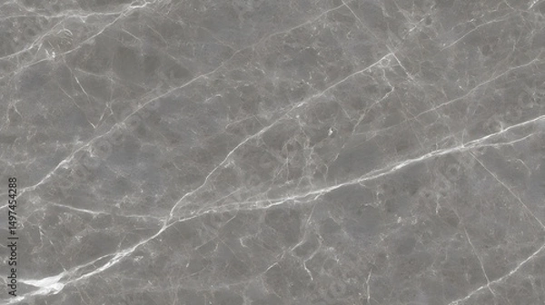 Fototapeta Smooth and shiny gray marble texture with fine white veining, ultra-realistic stone surface ideal for modern architecture, luxury interiors, and elegant decorative applications.

