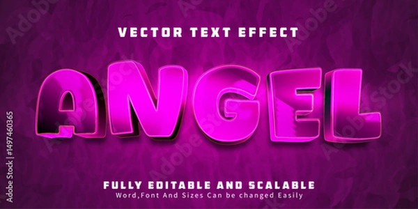 Fototapeta Angels editable text effect editable girls and heaven text style