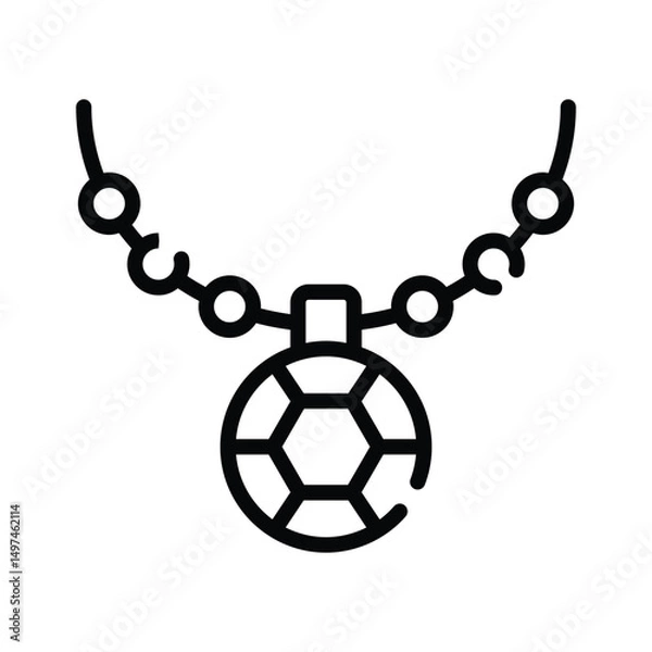 Fototapeta A captivating outline icon of jewel locket, premium design