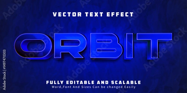 Fototapeta Orbit text effect editable