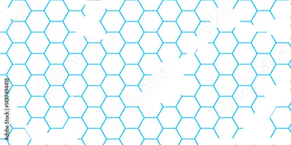 Obraz Abstract Blue Hexagonal Pattern Background for Technology and Design