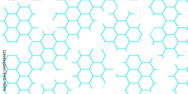 Obraz Abstract Blue Hexagon Pattern Design