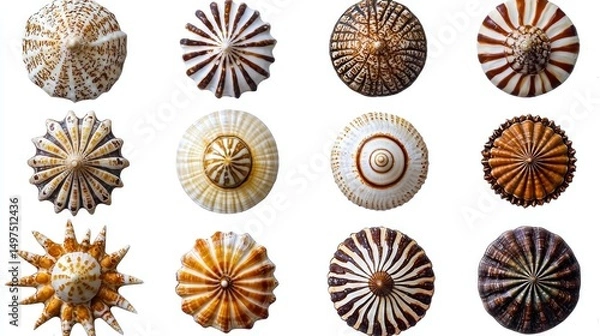 Fototapeta Shell crafts isolated on white background