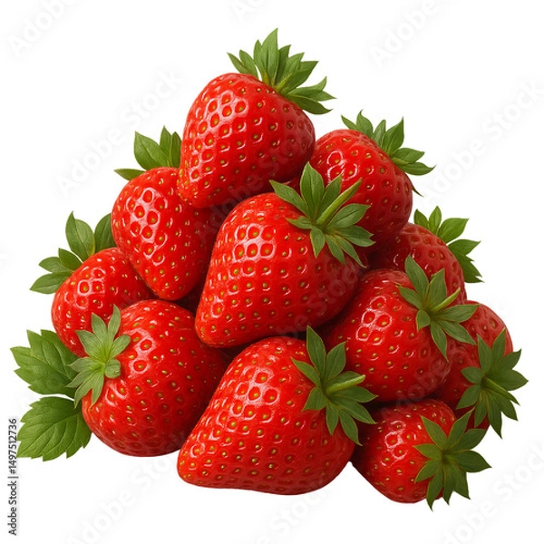 Obraz strawberries isolated on white isolated on transparent or white background png