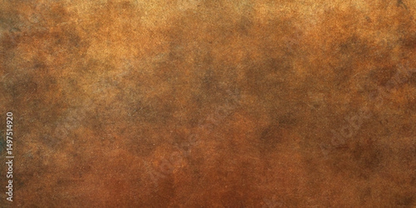 Fototapeta old grunge copper bronze , rusty metal texture , dark black background effect, 3D paint	