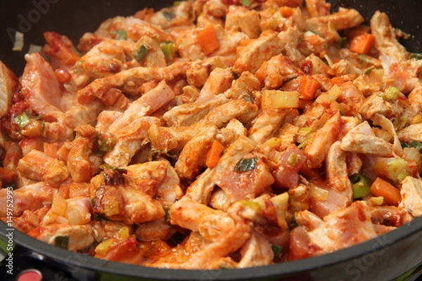 Fototapeta Hühnergeschnetzeltes