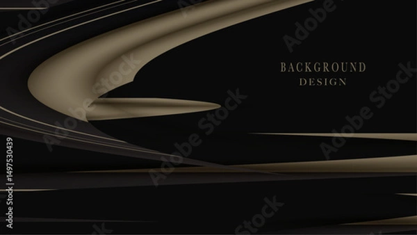 Fototapeta Abstract background featuring smooth curves and a rich color palette