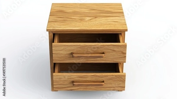 Fototapeta Small desk drawers isolated on white background
