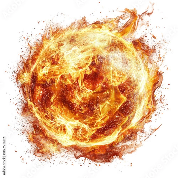 Obraz Fiery orb bursts forth