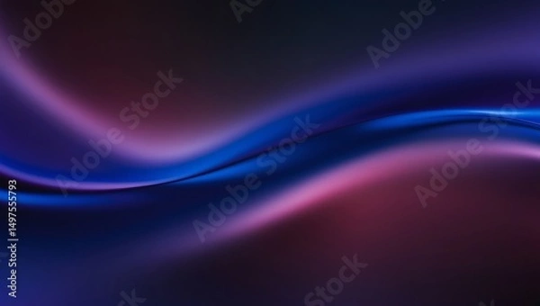 Obraz Abstract swirls of blue and purple create a mesmerizing visual experience in a dark setting at night