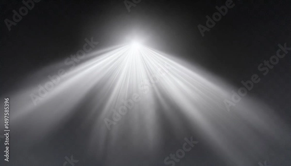 Fototapeta white gradient background on transparent background white light effects glowing isolated bright transparent light effects