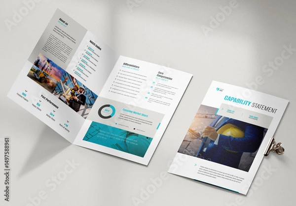 Fototapeta Capability Statement Business Brochure Template 