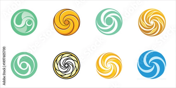 Fototapeta Set of Abstract Circle Logo design 