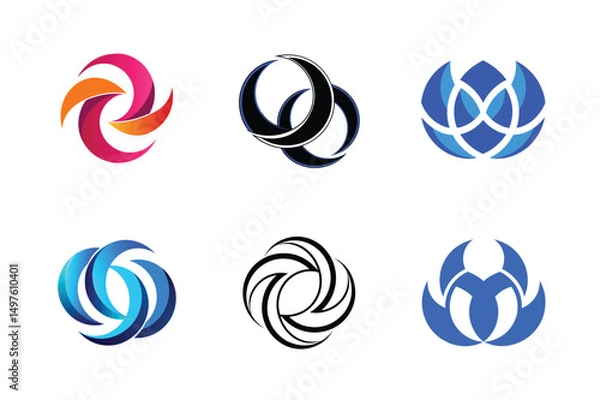 Fototapeta Set of abstract design elements
