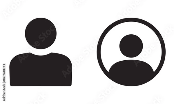 Fototapeta User icon. profile, avatar, Person Profile, User silhouette isolated on transparent background, icon for app or web site, user PNG. vector illustration eps file.