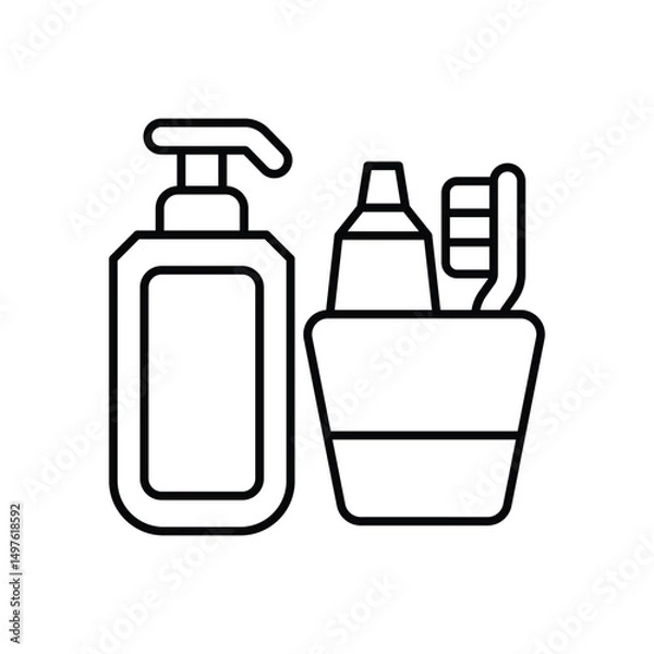 Fototapeta Toiletries Icon vector