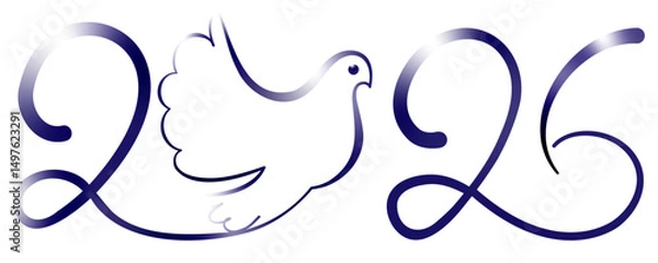 Obraz Frieden 2026 Friedenstaube