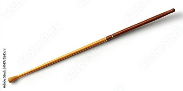 Fototapeta Sleek wooden stick with a dual-tone design. Perfect for various uses.