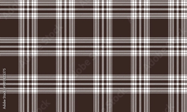Obraz Seamless plaid pattern, brown, white, warm and classic feel, suitable for textile and clothing design such as skirts, pants, adding a contemporary elegance, vector illustration.