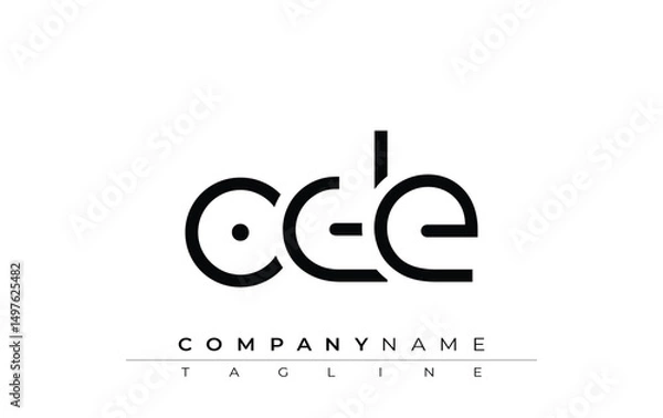 Fototapeta OE abstract letter design. Modern Business Logo Design With Abstract Typography and Contemporary Style