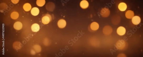 Fototapeta Abstract orange bokeh, soft glow, warm vibrant lights,  defocused,  magical,  mood
