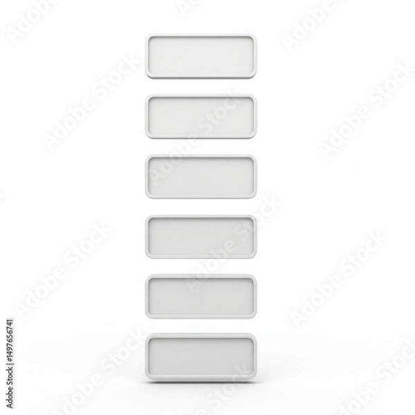Fototapeta A blank mock business flow chart isolated on white.