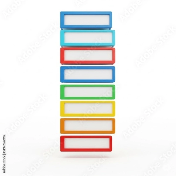 Fototapeta A blank mock business flow chart isolated on white.