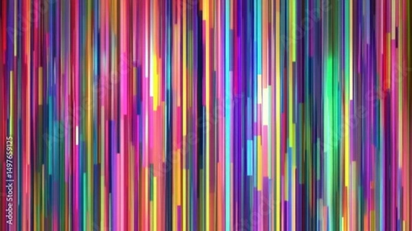 Obraz Abstract, colorful lines creating a vibrant, modern, artistic illustration