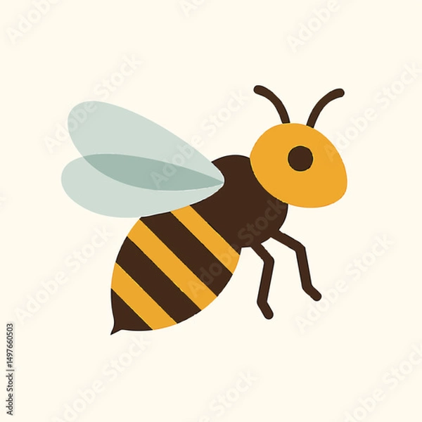 Obraz bee on white background