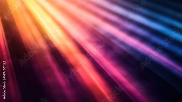 Fototapeta Vibrant abstract light beams in motion, evoking energy and rhythm