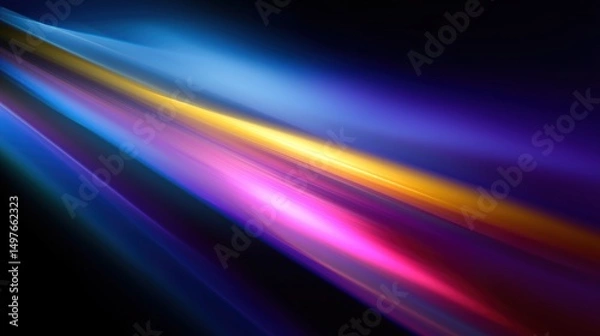 Fototapeta Vibrant abstract light beams in motion, evoking energy and rhythm