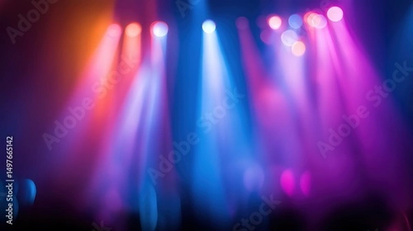 Fototapeta Vibrant abstract light beams in motion, evoking energy and rhythm