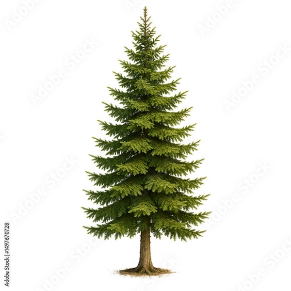 Obraz isolated christmas tree isolated on transparent or white background png
