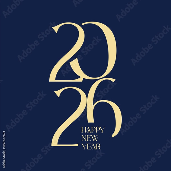 Fototapeta Elegant Serif Font 2026 Logo with Classic Vibe