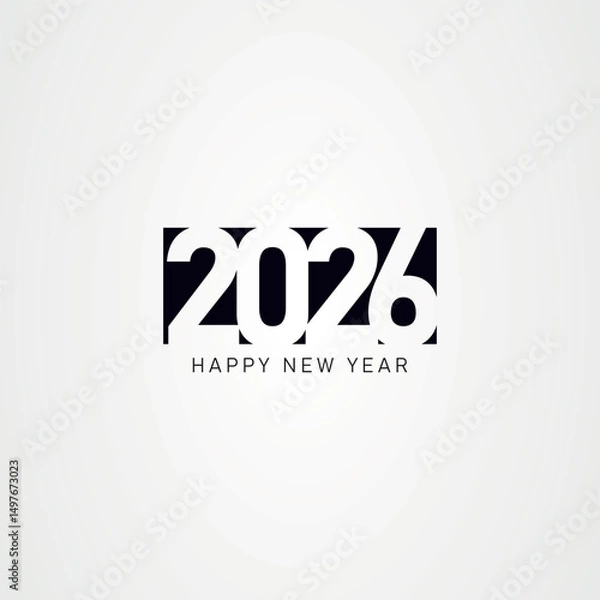Fototapeta Flat Style 2026 Logo for Corporate Use