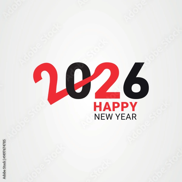 Fototapeta Minimalist 2026 Logo for Branding and Advertising
