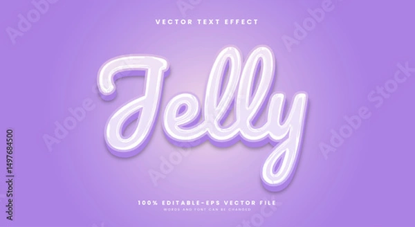 Fototapeta jelly 3d editable text effect template Suitable for soft theme