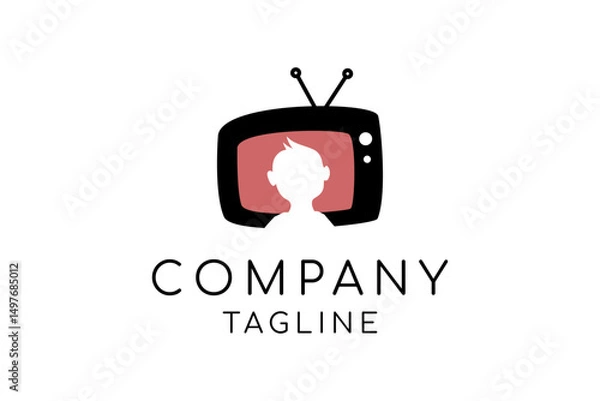 Obraz Kid watch tv logo design
