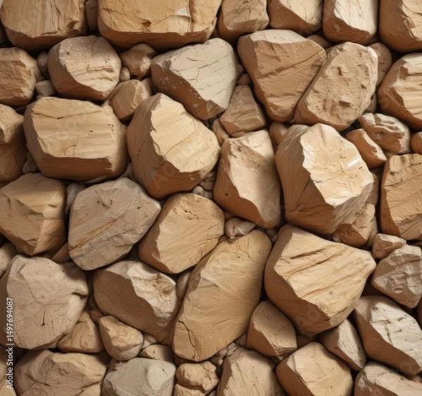Obraz Abstract beige rock wall texture  Warm tones, rough surface , abstract, landscape, design