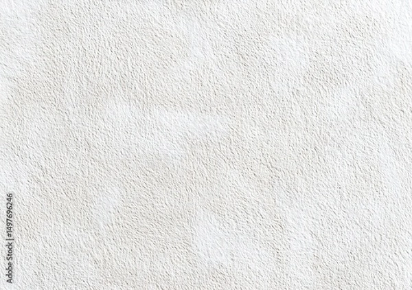 Fototapeta White rough textured wall with subtle grain and dry plaster effect. Rustic surface minimal design ideal for background, print or interior design.