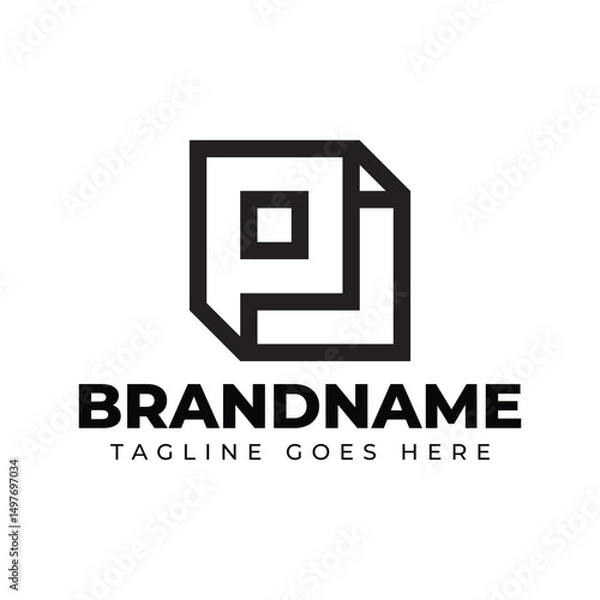 Fototapeta Letters PJ Monogram Logo, suitable for any business with PJ or JP initials