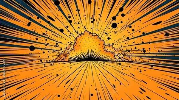 Fototapeta Explosion graphic effect