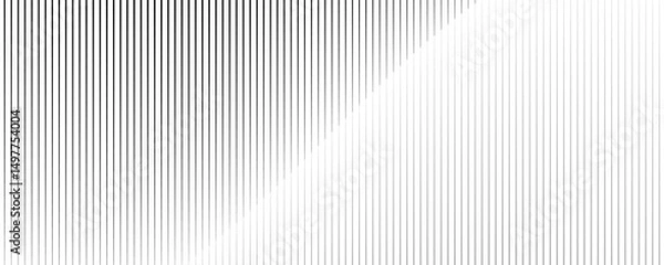 Fototapeta Abstract art geometric background with vertical lines. Optical illusion with waves and transition.
