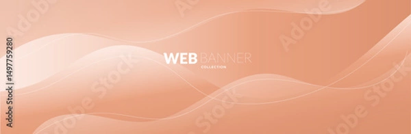 Fototapeta abstract pink background with waves