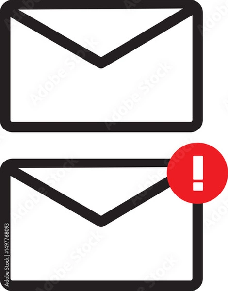 Obraz メールのシンプルなアイコン（通知マーク）