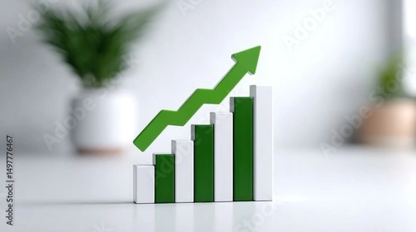 Obraz Business Growth Chart Key Insights into Increasing Performance