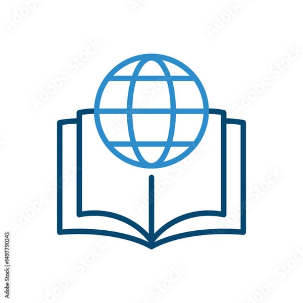 Obraz Book internet icon symbol vector.