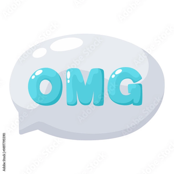 Obraz Speech bubble and text OMG