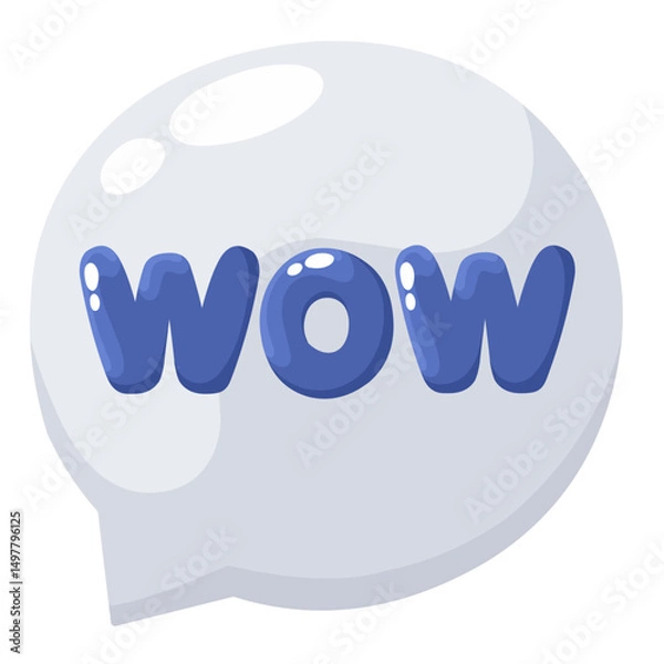 Obraz Speech bubble and text WOW!!!
